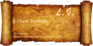 Litva István névjegykártya